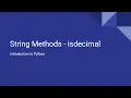 Introduction to Python - String Methods