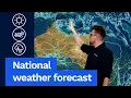 National Weather Forecast Rain and storms across the north showers in the east