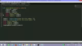 Step 3 3 Swapping two numbers using functions in python