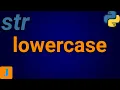 How To Make A String Lowercase In Python
