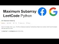 Maximum Subarray LeetCode Python