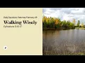 Walking Wisely - Daily Devotional