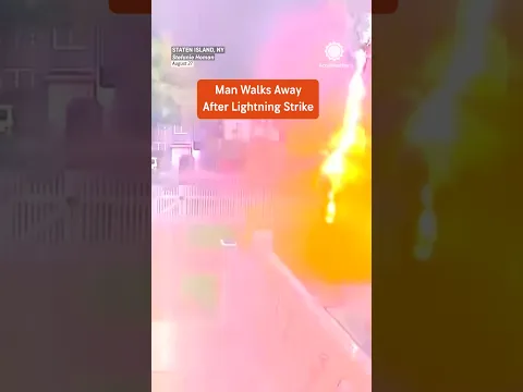 Man Walks Away After Being Struck By Lightning!
