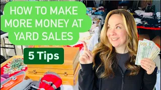 5 Tips To Make More Money At Yard Sales How I Sold Almost 1500 At My Garage Sale