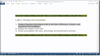 Python Module 06 07 Lab 6 2 Starter