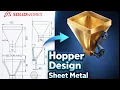 How to Design a Sheet Metal Hopper in SolidWorks Step by Step