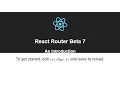 React Router v4 - Beta 7