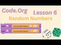 Code org Lesson 6 - Random Numbers