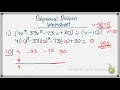 Polynomial Division Worksheet