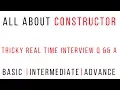 Java Interview FAQs Interview questions on constructor TRICKY QUESTIONS