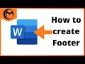 How to add a Footer in Microsoft Word Text Picture Page Numbers