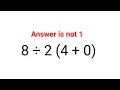8÷2(4+0). Het antwoord is niet 1. 99% van de mensen heeft het fout! Kun je dit wiskundeprobleem o...