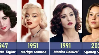 the most beautiful actresses every year 1930 2025