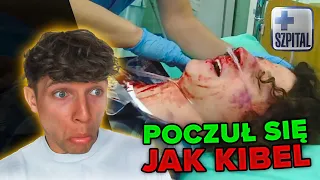 SZPITAL *zlał go przepychaczką do kibla...*