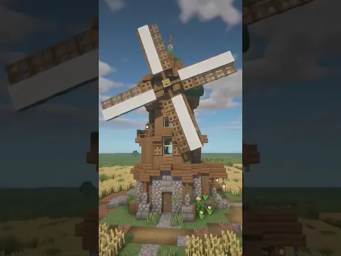 Minecraft Builds a Giant Windmill in Seconds! 🌾 #minecraft