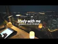 2.5-HOUR STUDY WITH ME /  calm piano / 🚢 Yokohama Harbor at SUNSET🌃 / with countdown+alarm