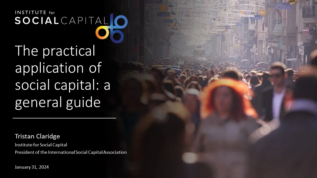 The practical application of social capital: A general guide