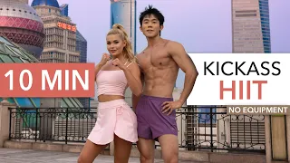 10 MIN KICKASS HIIT - Boxing & Kicking Cardio Workout - with Moss Xiaoguan