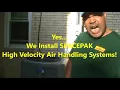 5 Ton Unit Spacepak High Velocity Air Handling System Installation