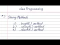 Java String Methods concat length charAt Java String Methods Tutorial with Examples