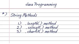 Java String Methods concat length charAt Java String Methods Tutorial with Examples
