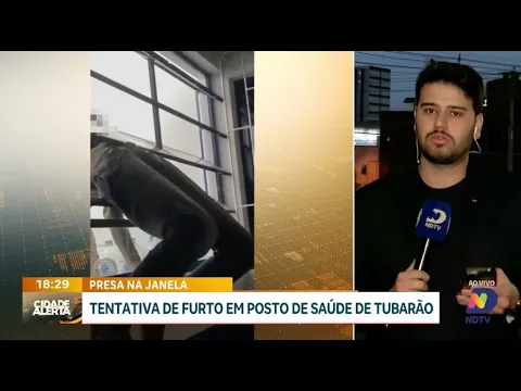 Mulher fica presa em janela durante tentativa de furto em posto de saúde