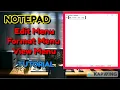 Notepad Edit Format View Menu TUTORIAL