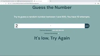 Guess The Number In JavaScript With Source Code Source Code Projects