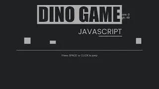 Advanced Dino Game using HTML CSS JavaScript - Chrome Dino Game Concept