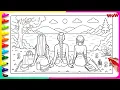 COLORING HUNTRIX Relaxing Moment KPop Demon Hunters FanArt Satisfying Coloring Pages