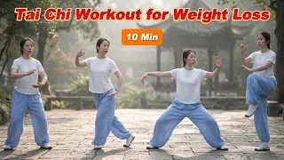 10 Minute Gentle Tai Chi Workout for Weight Loss, Strengthen Your Legs & Improve Balance