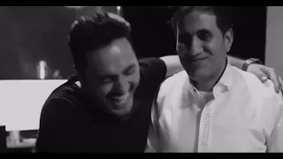 كواليس اغنيه     وش   تامر حسني   احمد شيبا    دندنها