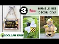 3 NEW BUMBLE BEE Dollar Tree DIY DECOR IDEAS Easy to make DOLLAR TREE Bumblebee HOME DECOR