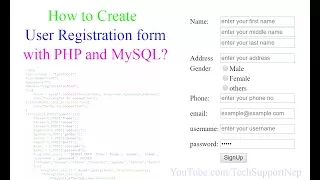 How to Create User Registration form with PHP and MySQL With Source Code