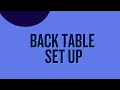 How to Backtable Set up