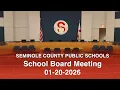 SCPS School Board Meeting - 01-20-2026