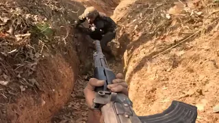 🔴 MYANMAR WAR - Myanmar Rebels Storm Military Junta Trenches In Intense Combat • Helmet Cam