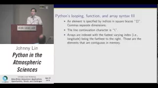 2015 Unidata Users Workshop Python in the Atmospheric Sciences