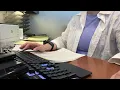 Busy office ambiance ASMR - Keyboard typing printing background noise paper tearing and shuffling