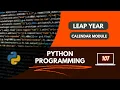 Python Program to Check Leap Year using Calendar Module