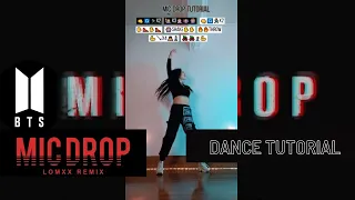 TUTORIAL BTS 방탄소년단 MIC DROP Steve Aoki Remix DANCE TUTORIAL MIRRORED AND SLOWED 