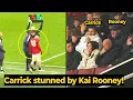 Lagu Carrick alongside Rooney reaction to Kai Rooney skills on his Old Trafford DEBUT last night