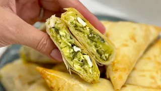 ТРИКУТНИЧКИ З ФІЛО З СИРОМ ТА ЗЕЛЕННЮ 🧀💚 Phyllo Triangles with Cheese & Herbs