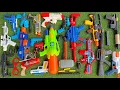 Collecting 7 shooting toys Sniper and AK47 Guns Cannon Water Gun Machine Gun Bow Gun shoot nerf