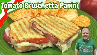 Tomato Bruschetta Panini - A Traditional Italian Summer Sandwich