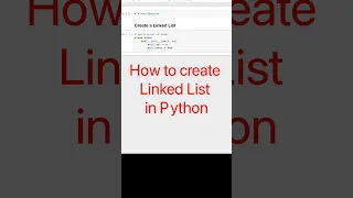 python create linked list