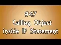 Calling Object inside IF Statement