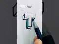 Download Lagu 3d drawing letter T |  #shorts