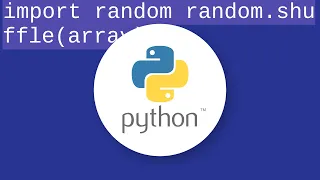 Shuffle an array with python randomize array item order with python
