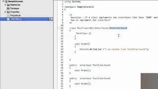 C CSharp -Explicit Interface implementation in C